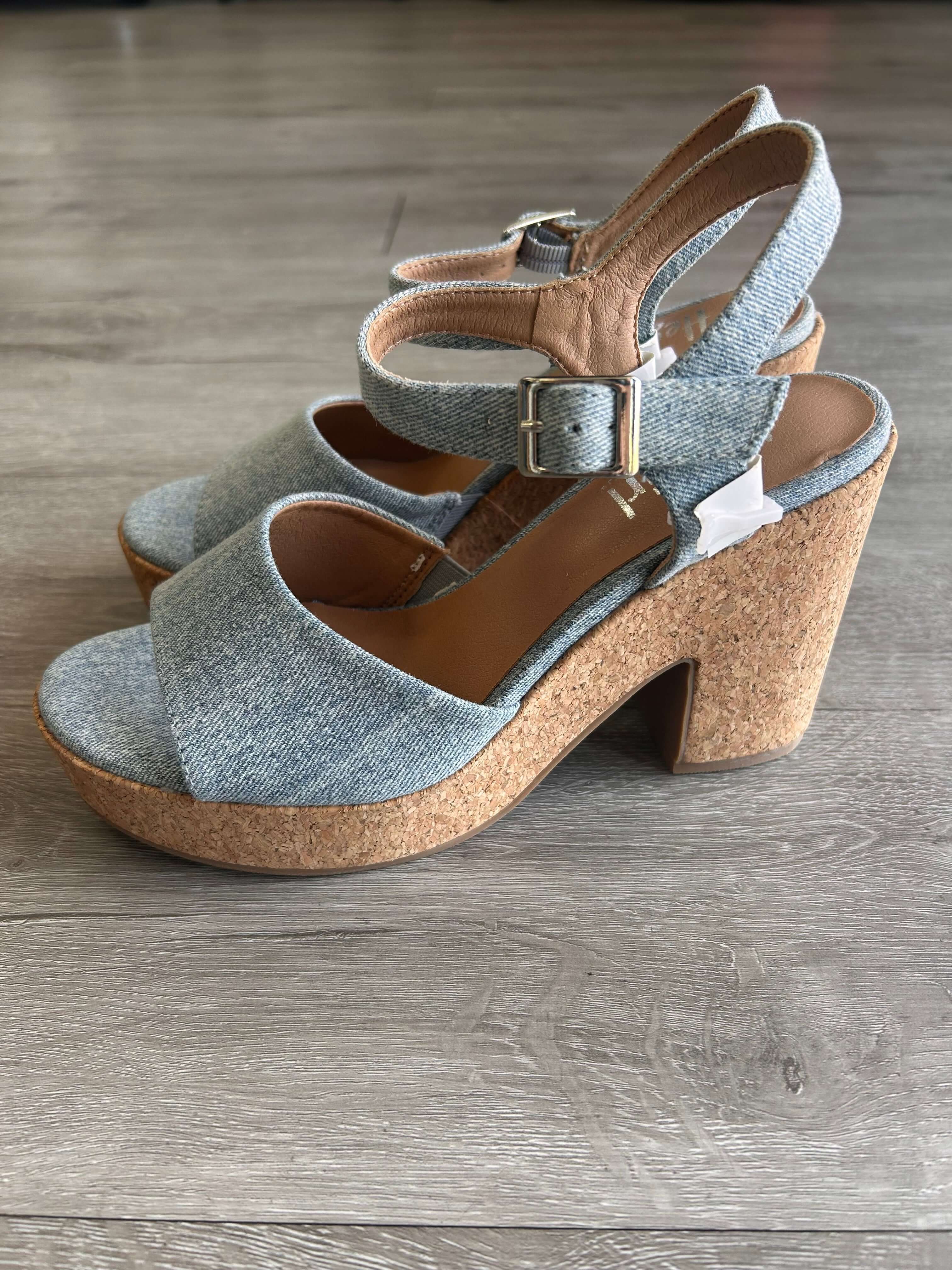 Denim wedge