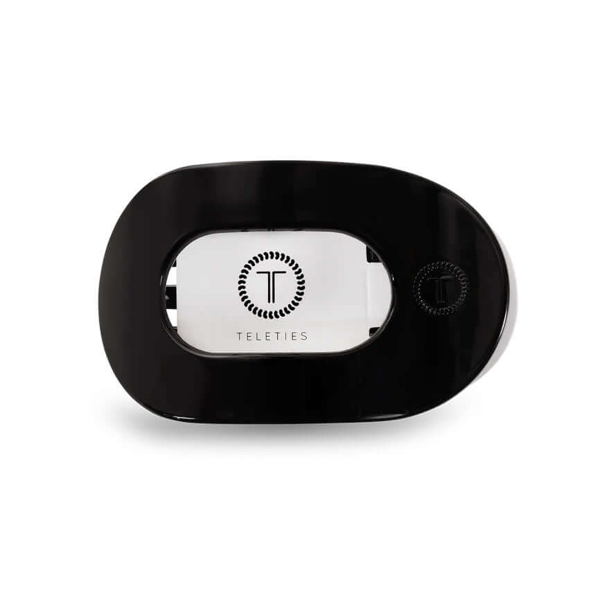 Teletie black flat clip