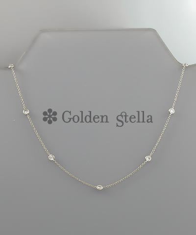 Round Stationed CZ Necklace