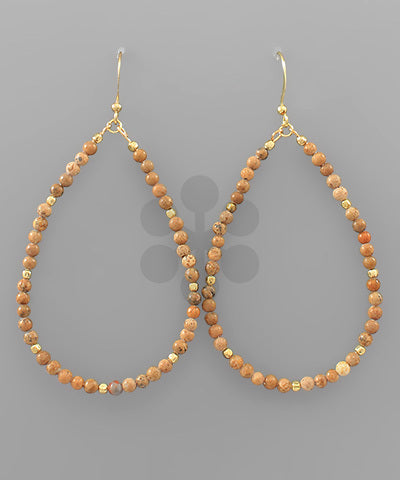 Stone Teardrop Earrings