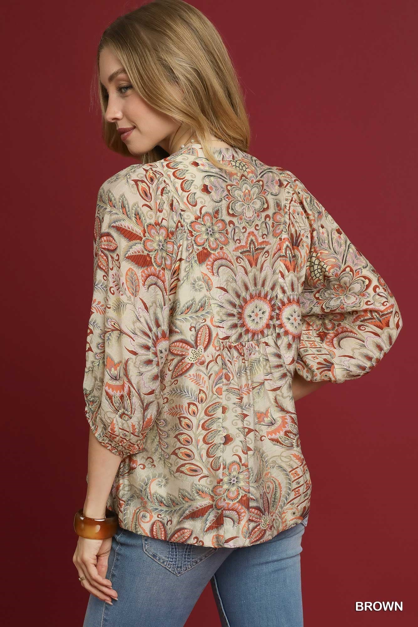Floral Paisley Boho Top