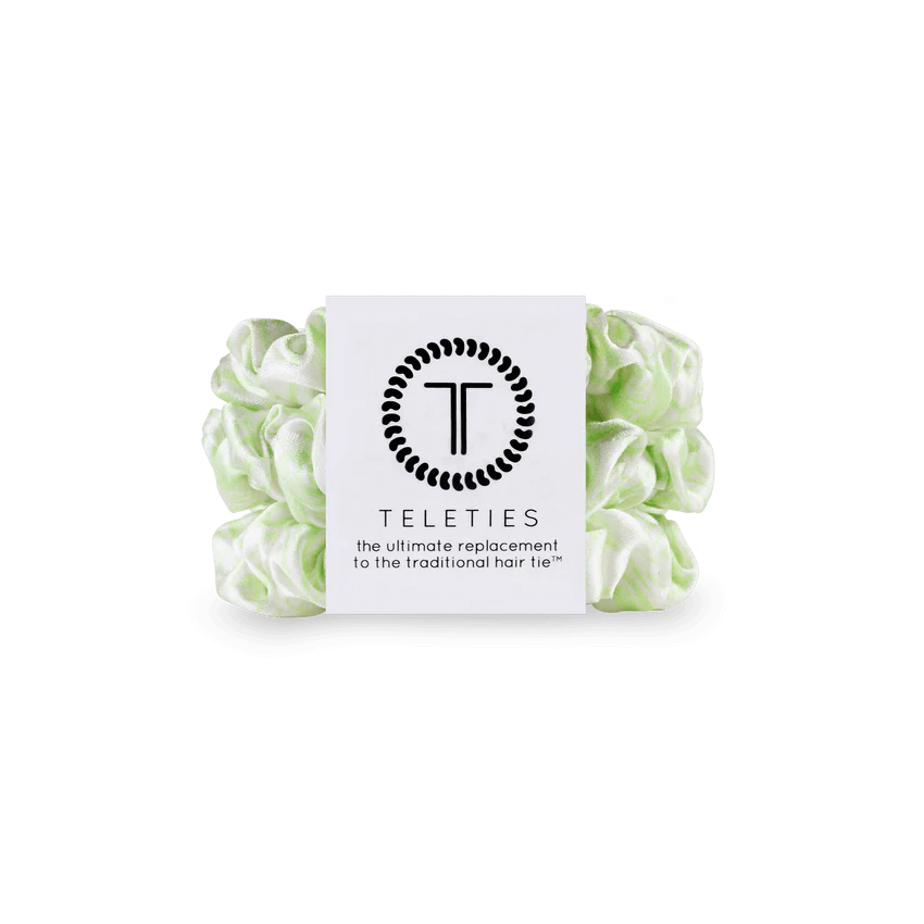 Teleties Silk Scrunchies Green