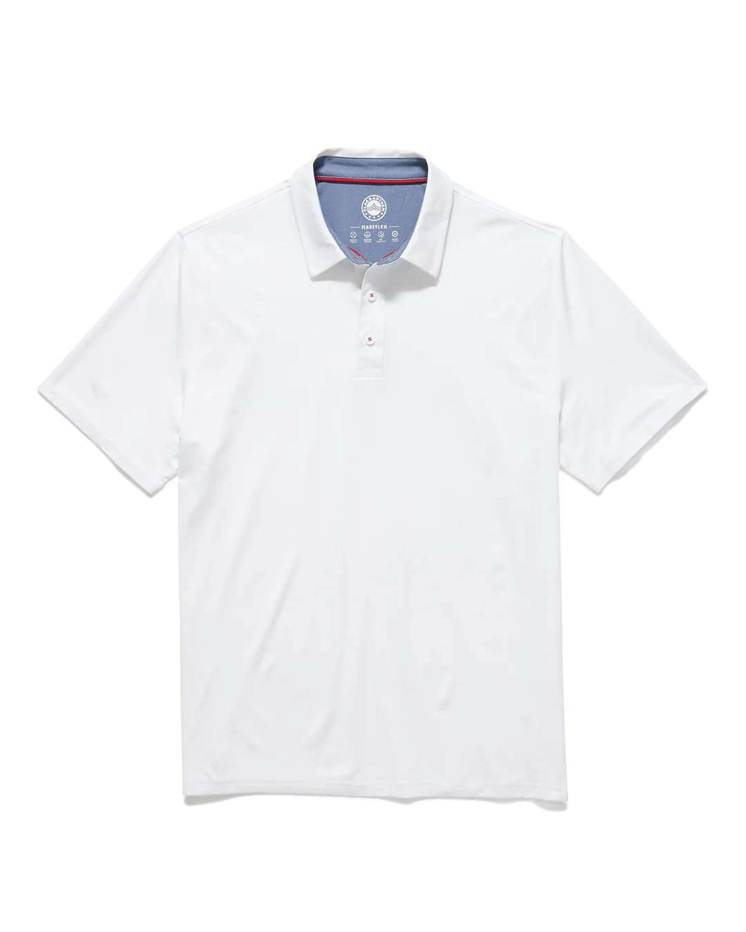 white tailored athletic fit polo