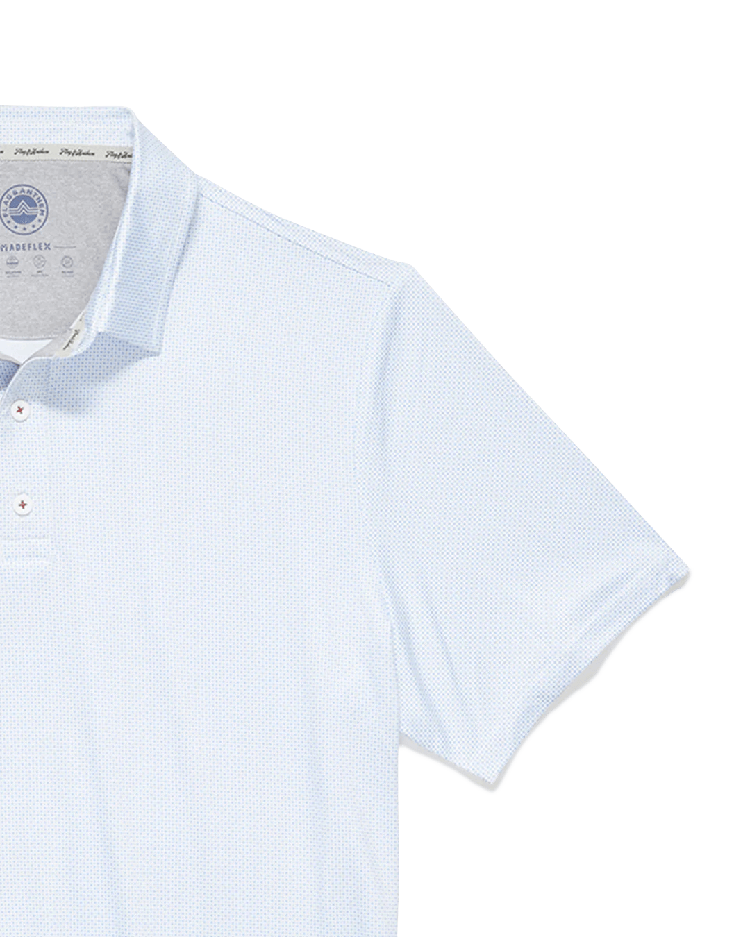 White Dot three button polo