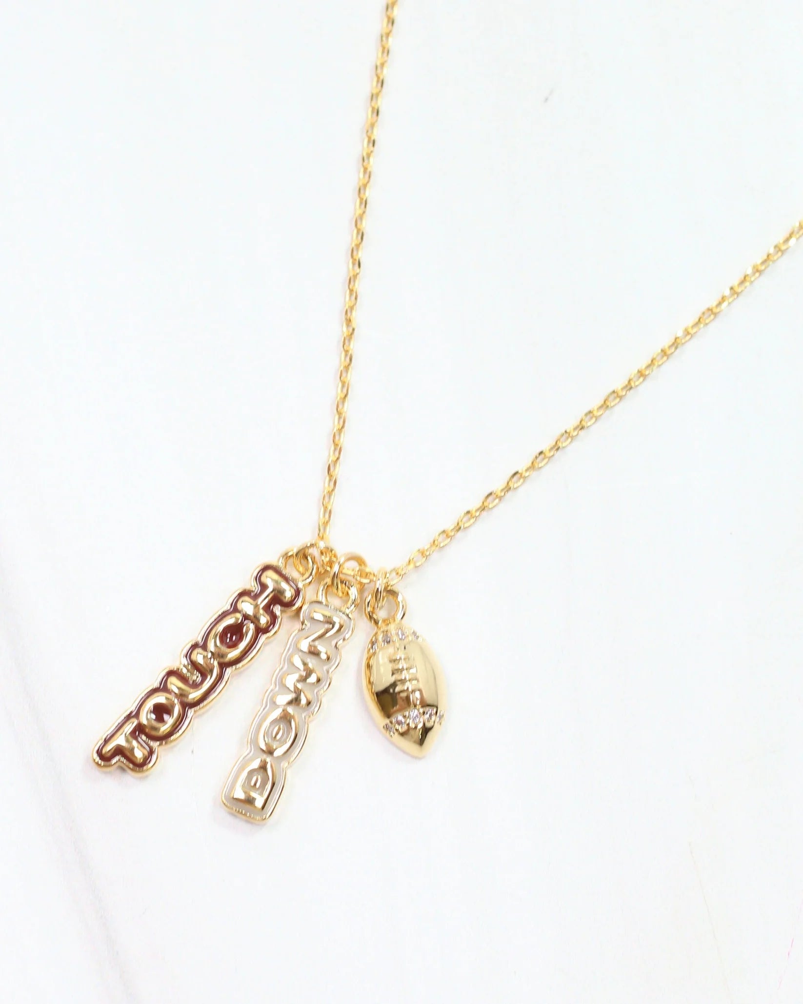 Enamel Touch Down Necklace