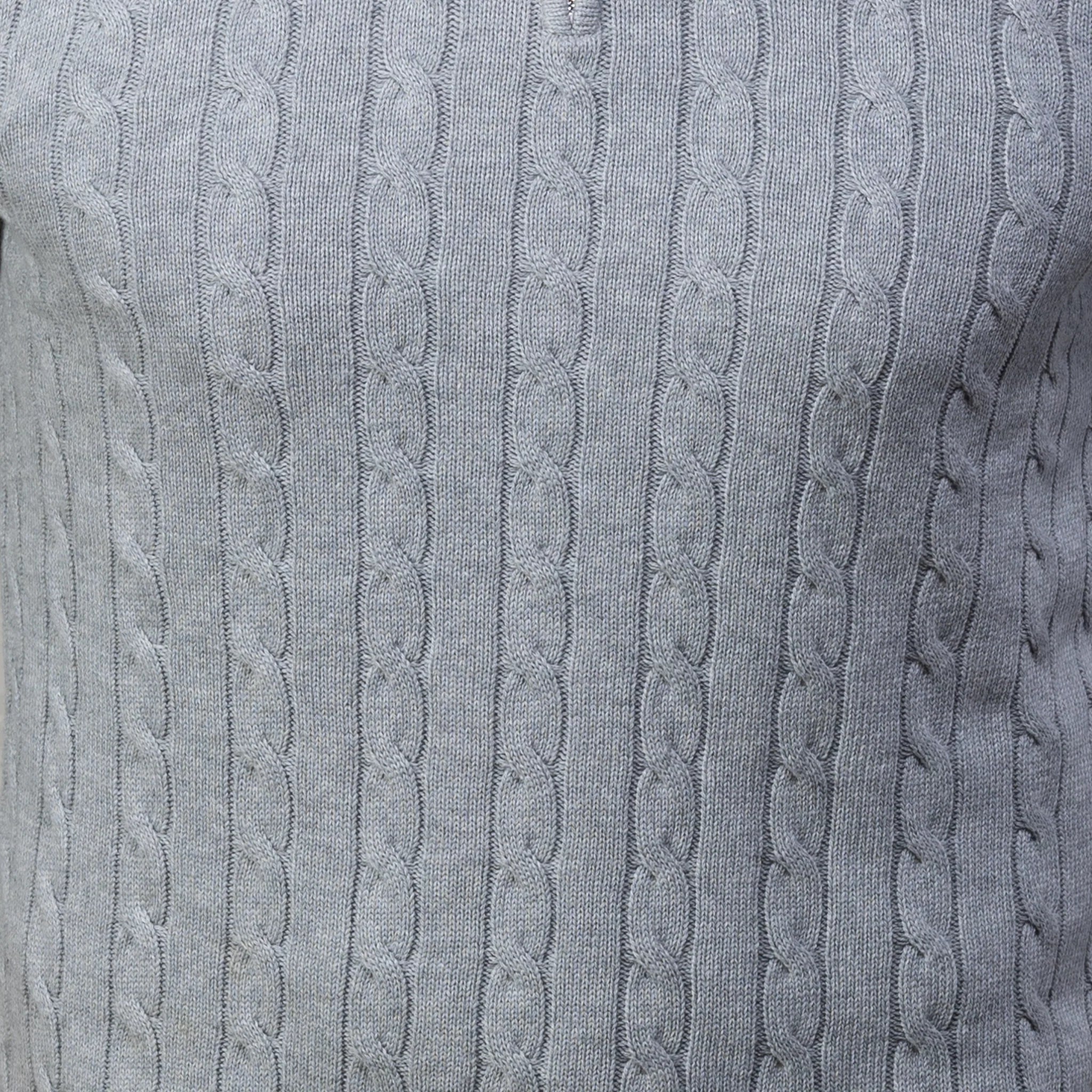 Collars & Co. Kensington Cable Knit Quarter Zip Sweater