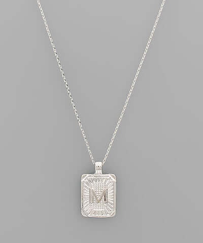 Initial Necklace Silver M