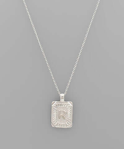 Initial Necklace Silver R