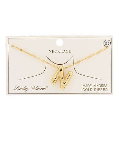 Gold N Balloon Initial Pendant Necklace