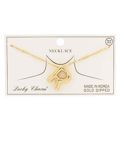 Balloon Initial Pendant Necklace