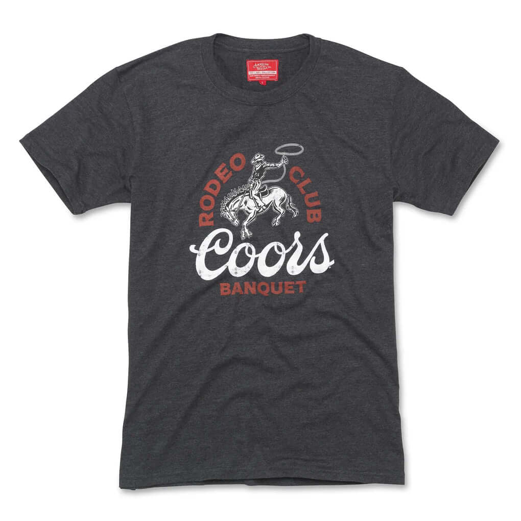 Black T-Shirt with Coors Banquet logo with the words Rodeo Club