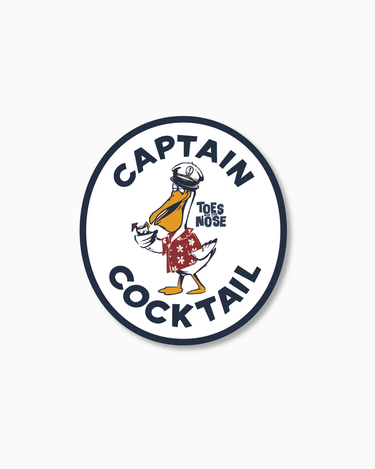 Captain Cocktail Sticker- White