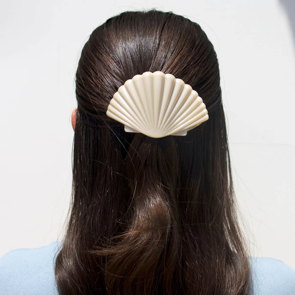 Shimmering Shell Small Flat Hair Clip