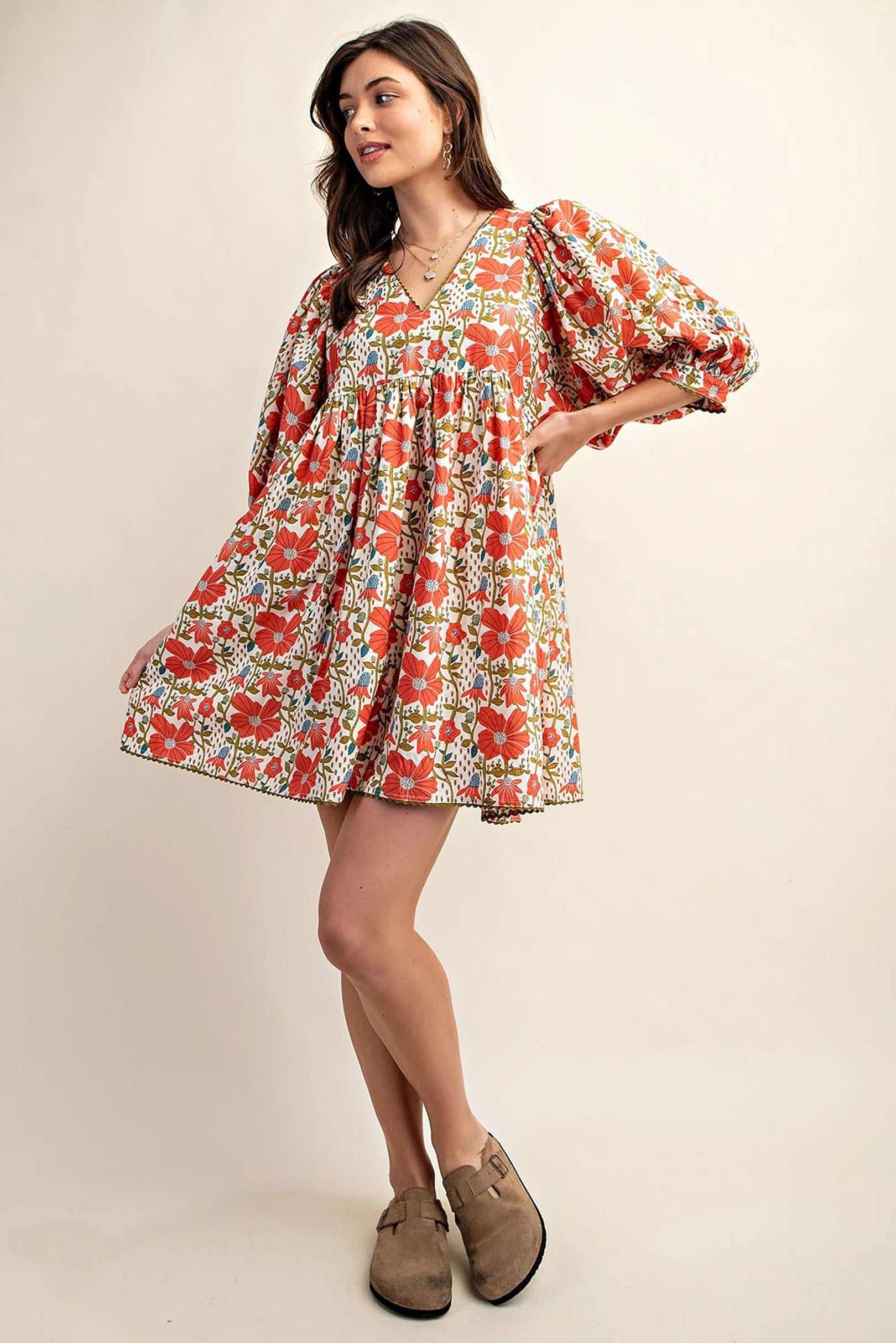 Floral cotton dress