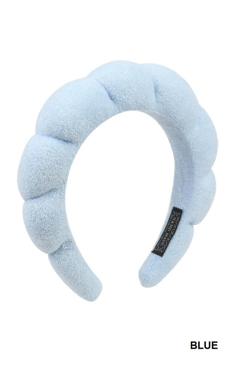 Blue Spa Terry Towel Hair Headband
