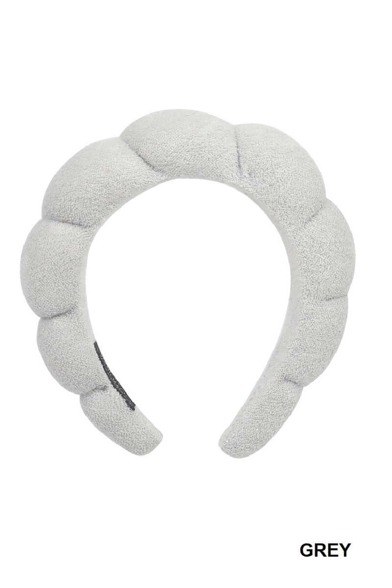 Grey Spa Terry Towel Hair Headband
