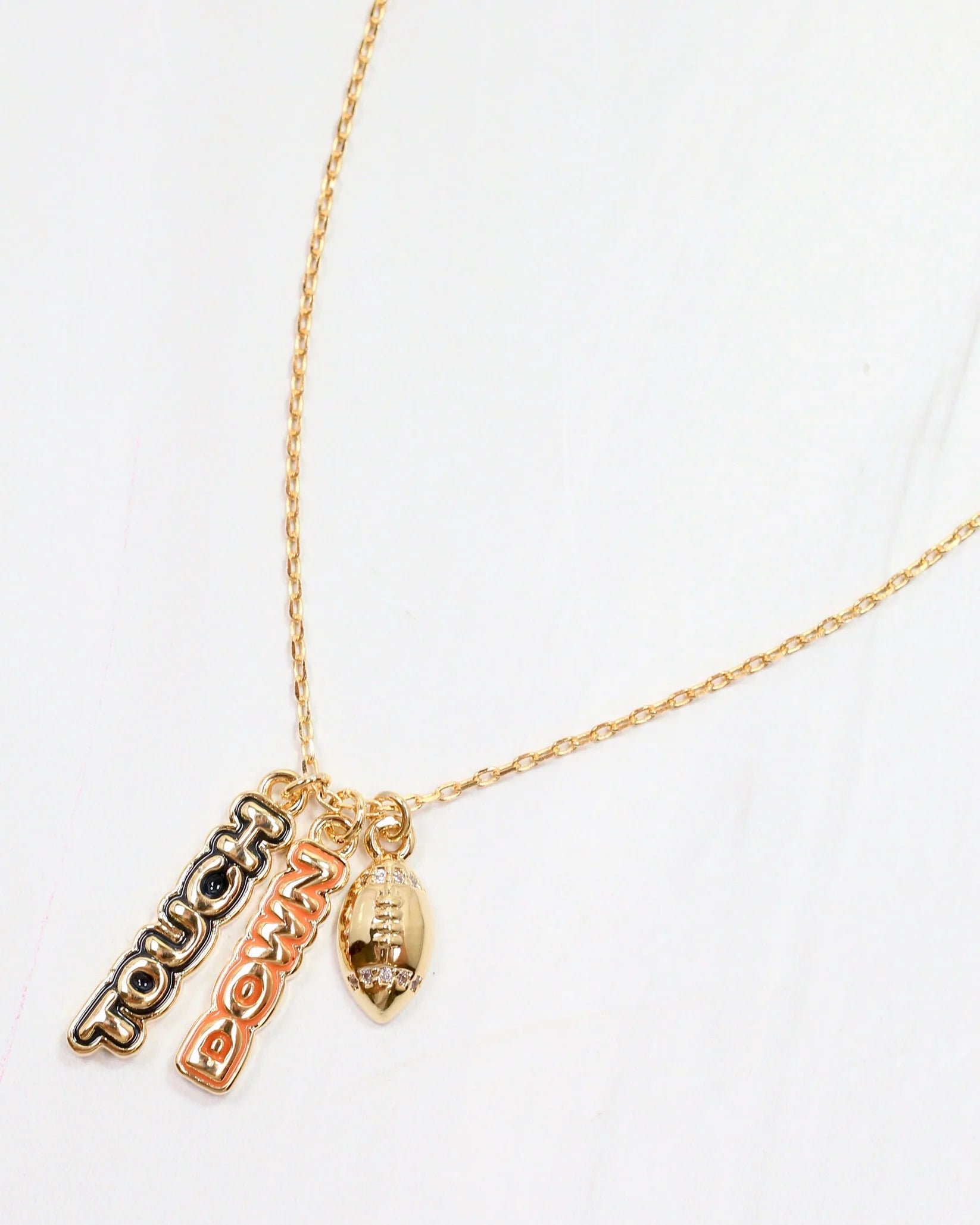 Enamel Touch Down Necklace