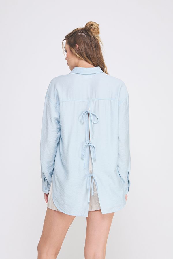 Ophelia Draped Button-Up Shirt