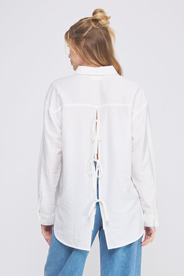 Ophelia Draped Button-Up Shirt