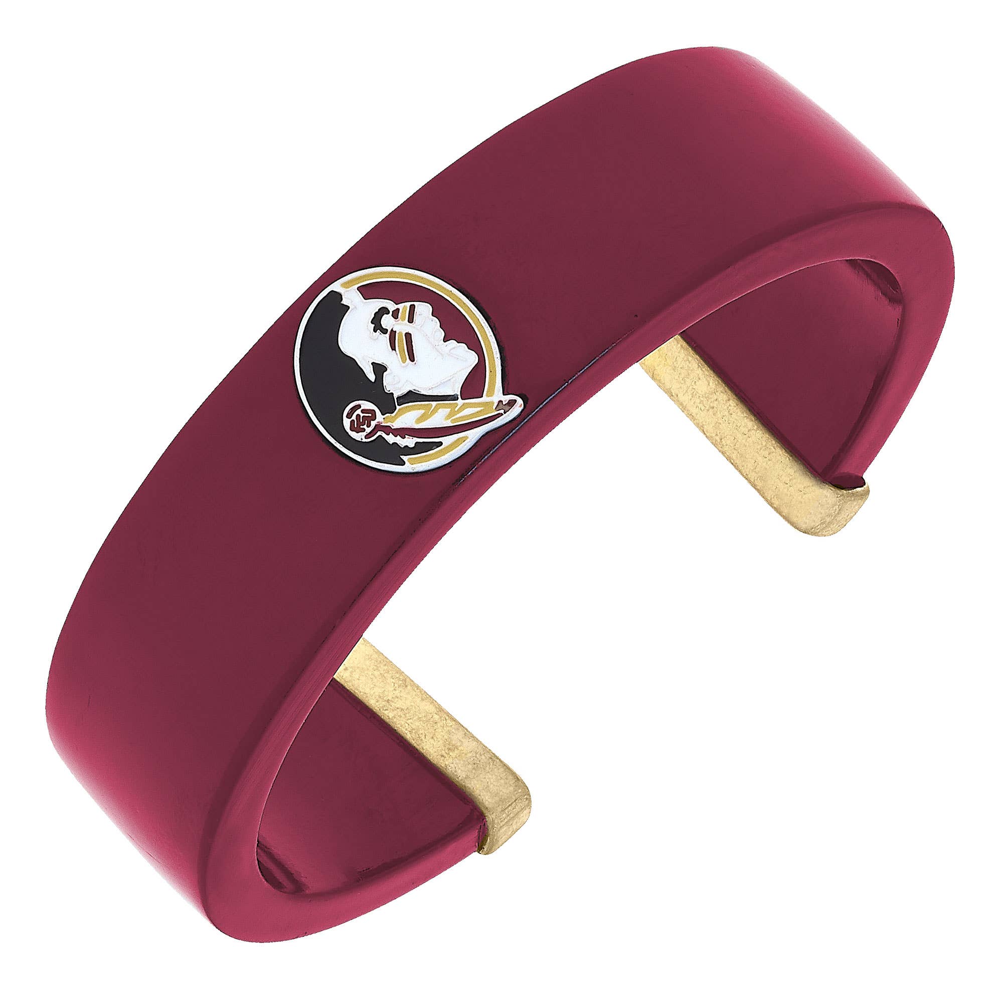 Florida State Seminoles Resin Logo Cuff Bracelet in Garnet
