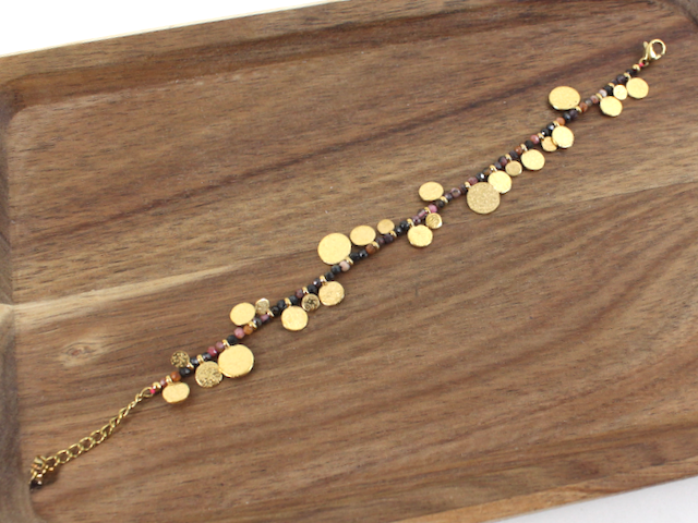 Beaded Coin Bracelet