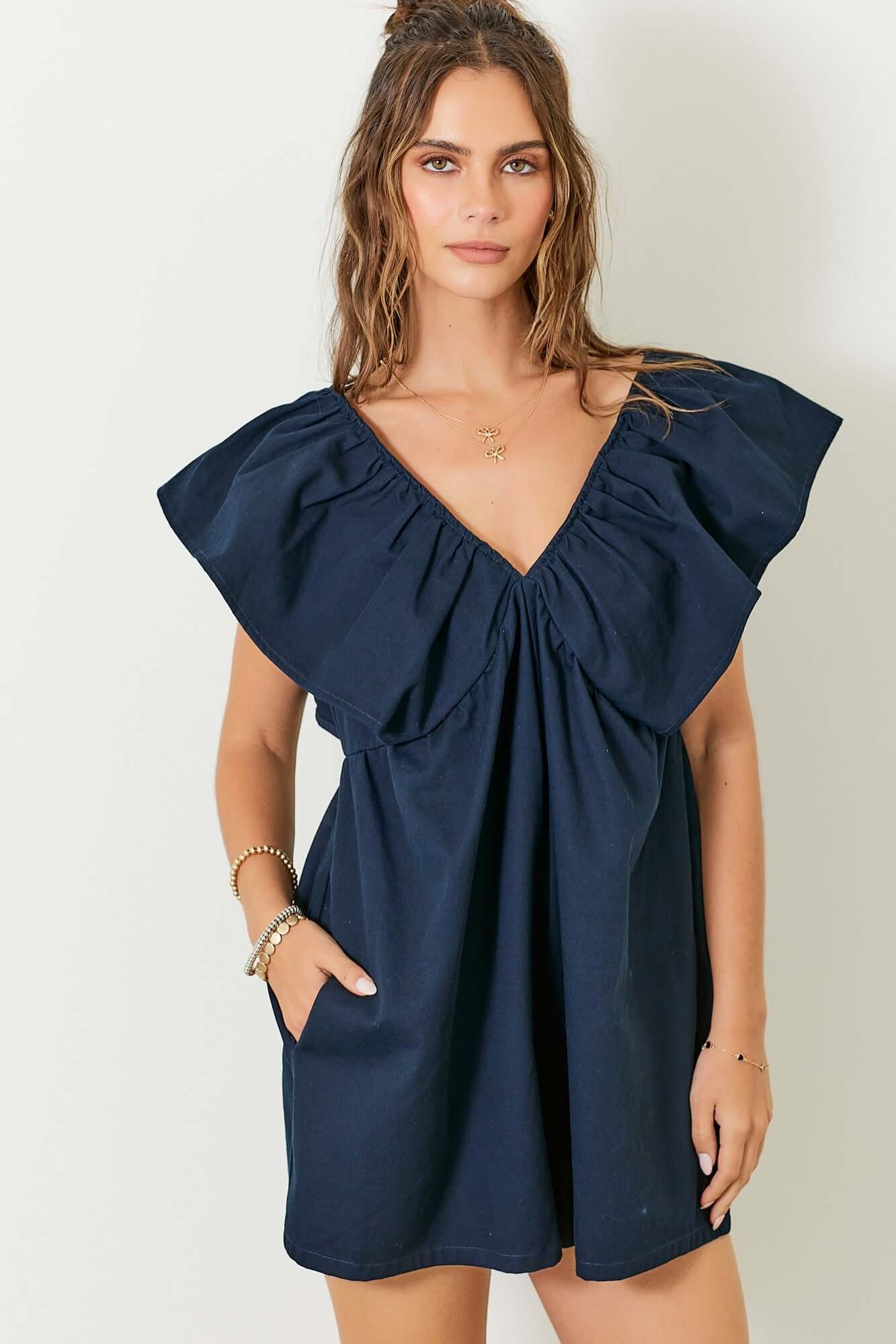 Ruffle Sleeve Romper