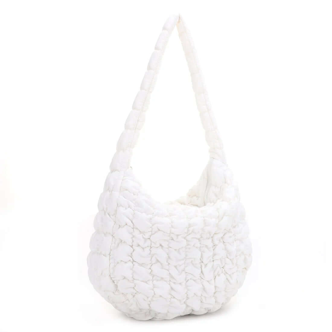 Quilted Puffer Bag White
