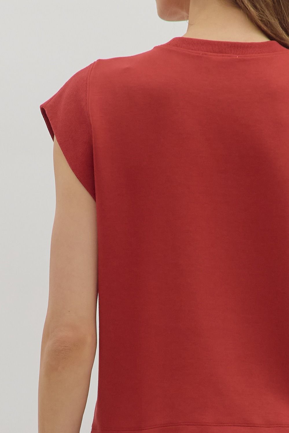 Auburn Cap Sleeve Knit Top