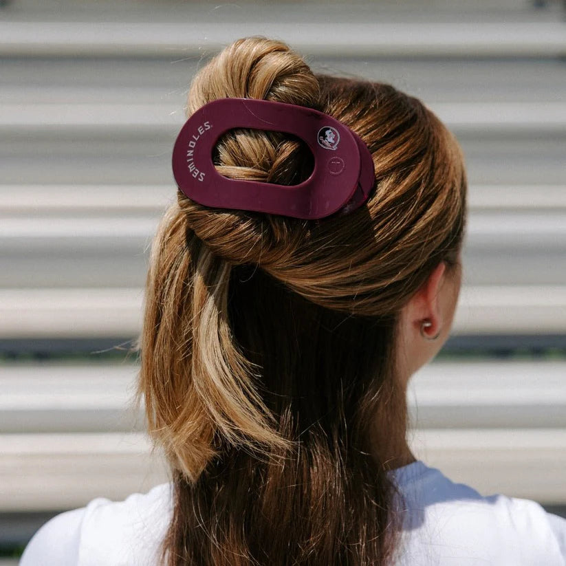 Go Noles! Large Flat Round Hair Clip