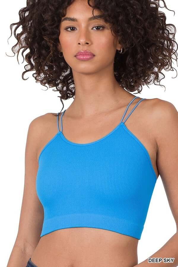 Jada Ribbed Brami Deep Sky