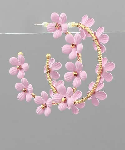 Flower Hoops Light Pink