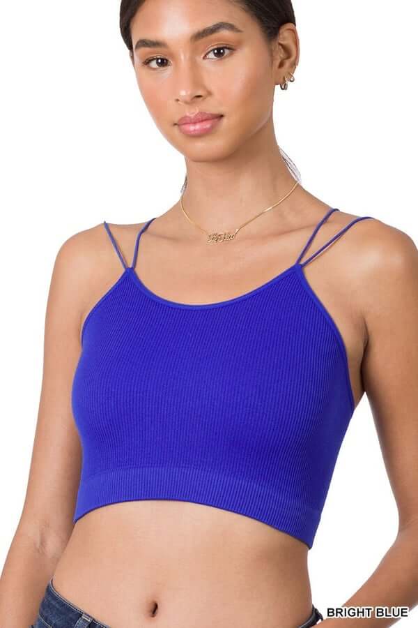 Jada Ribbed Brami Bright Blue