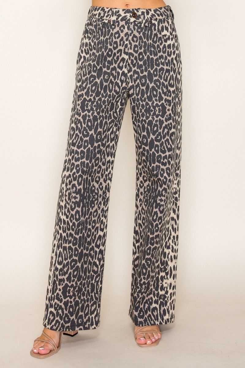 Leopard print trouser pant