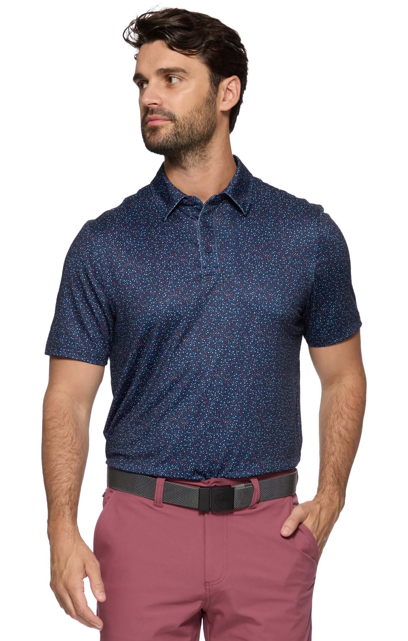 Scofield Americana Martini Print Performance Polo (2 Colors)