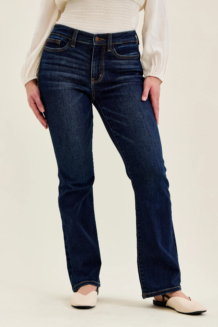 Petite Judy Blue "Cleo" Mid Rise Bootcut