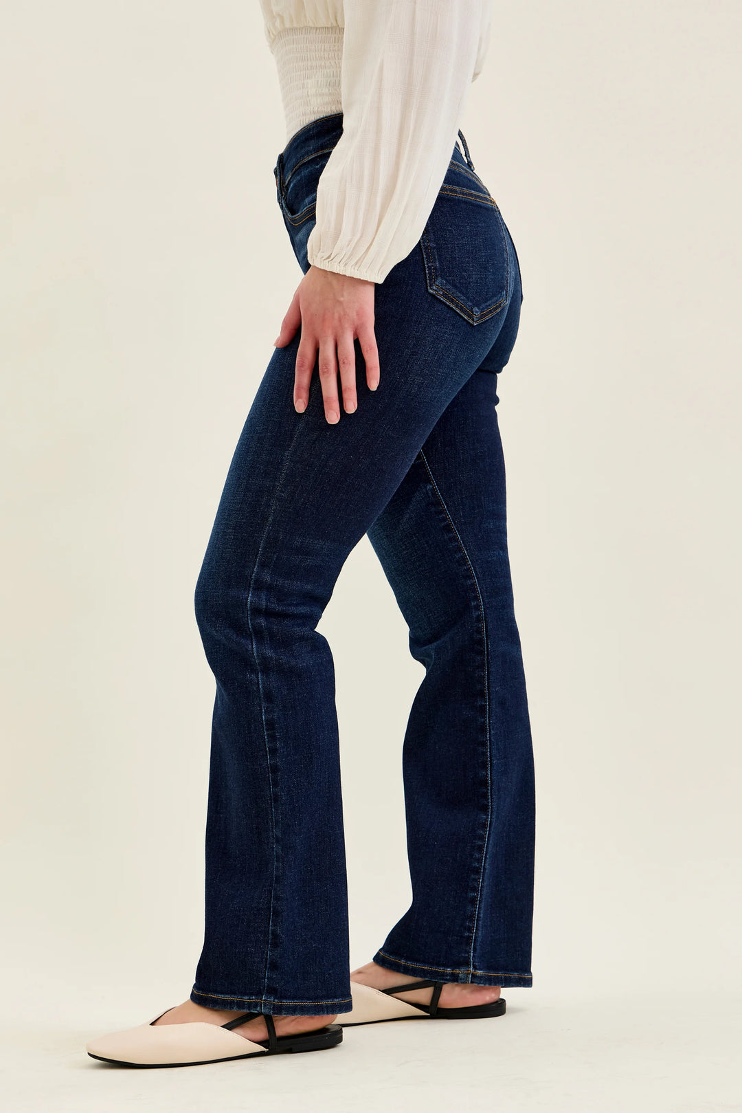 Petite Judy Blue "Cleo" Mid Rise Bootcut
