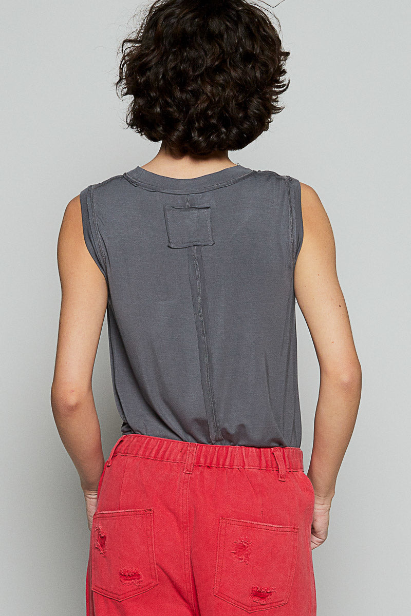 gray tank top 