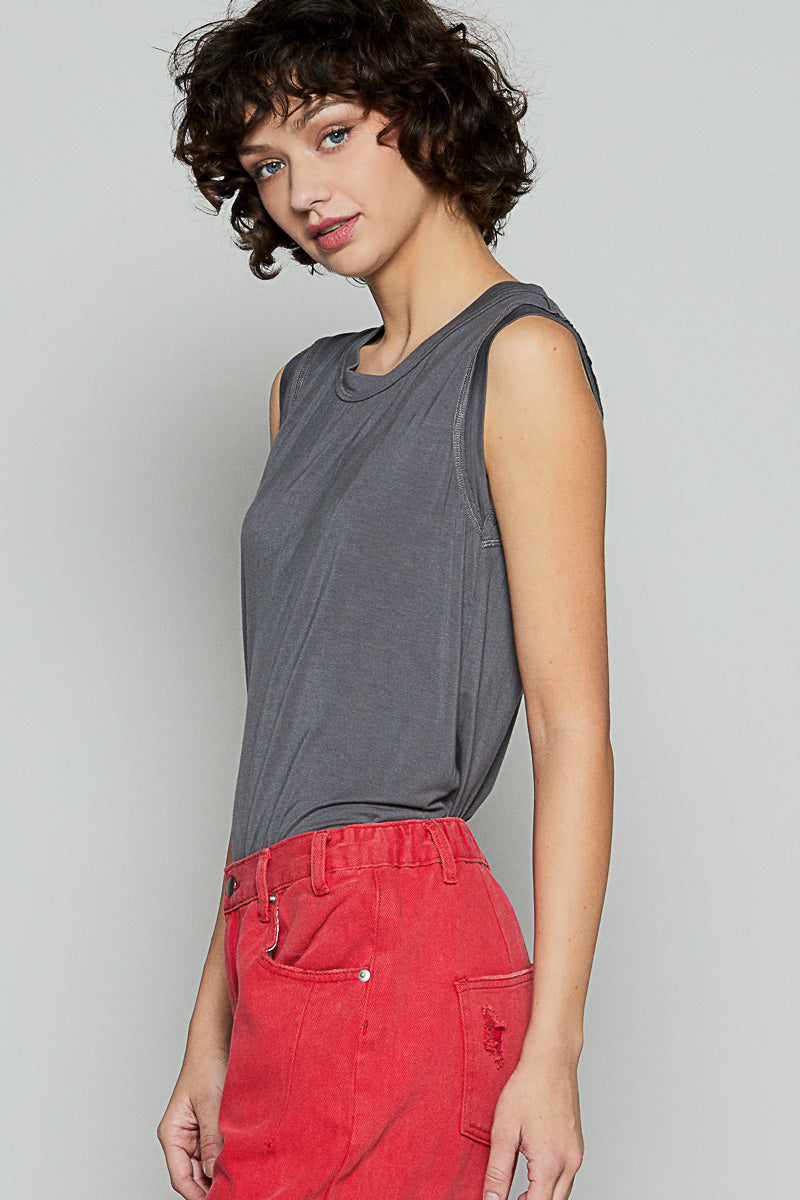 gray tank top 