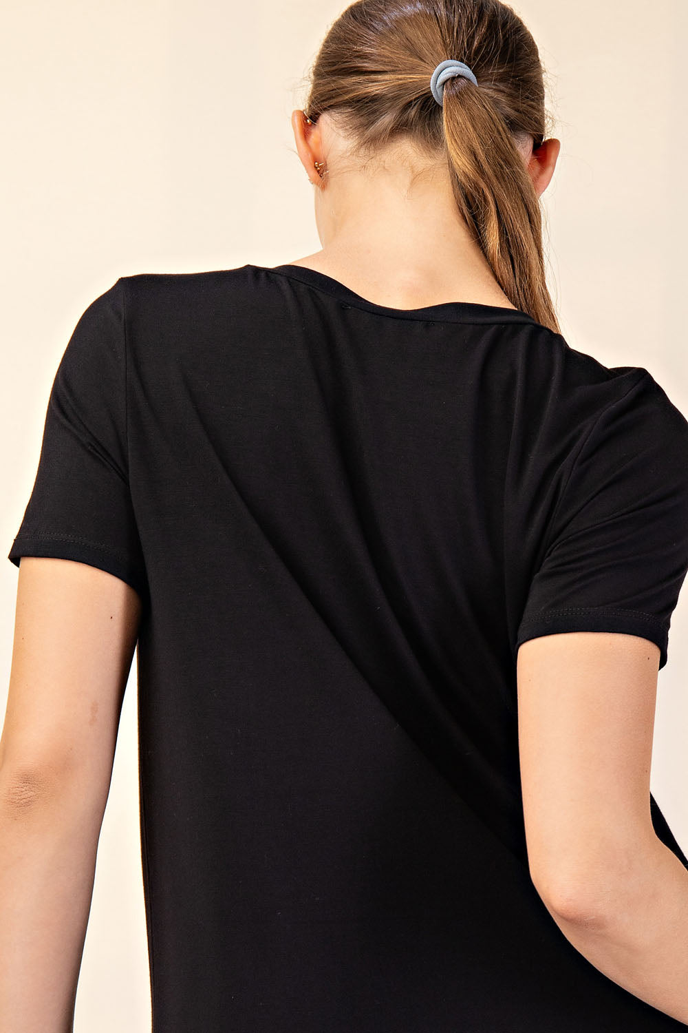 VISCOSE MODAL SHORT SLEEVE TOP