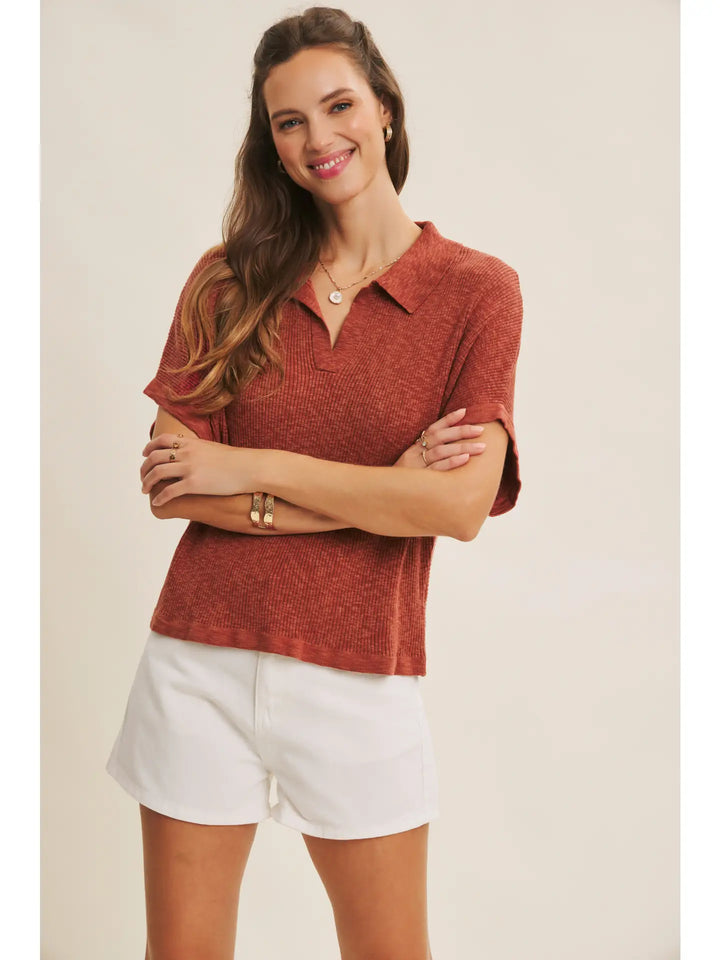 Relaxed Slub Rib Dolman Sweater