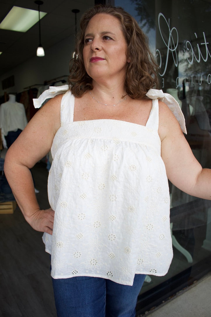 The Maribelle Eyelet Top