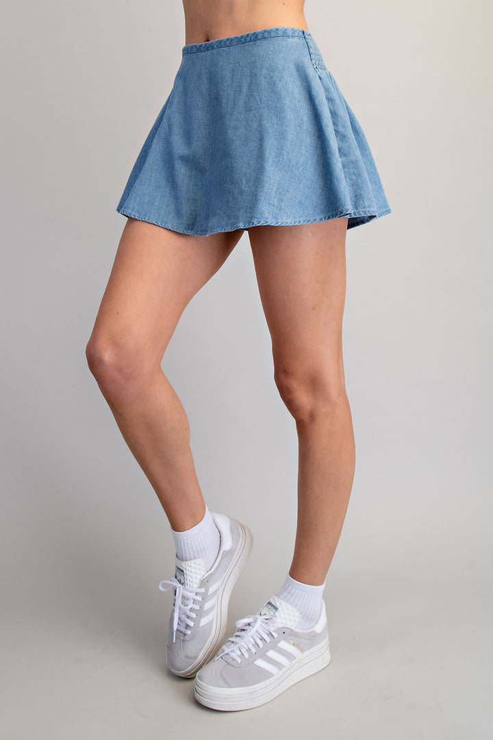 Mineral Washed Mini Skort