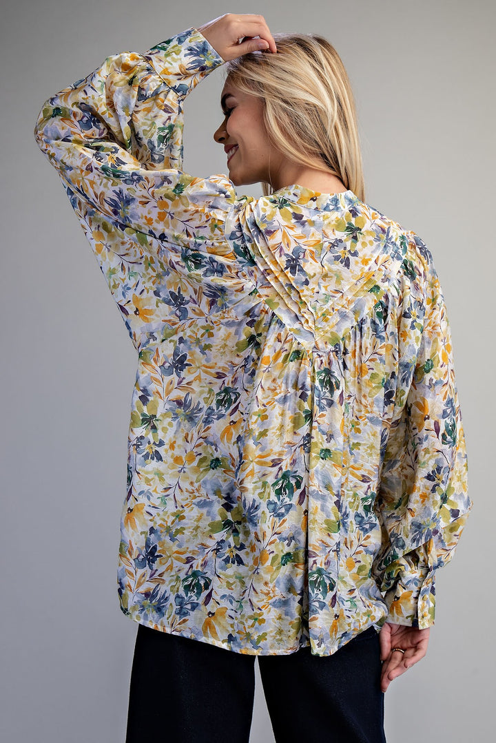 Floral Button Down Blouse