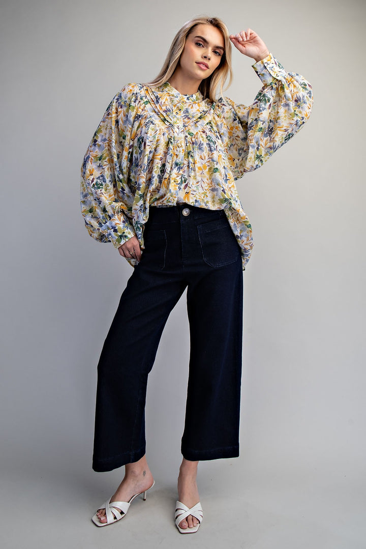 Floral Button Down Blouse
