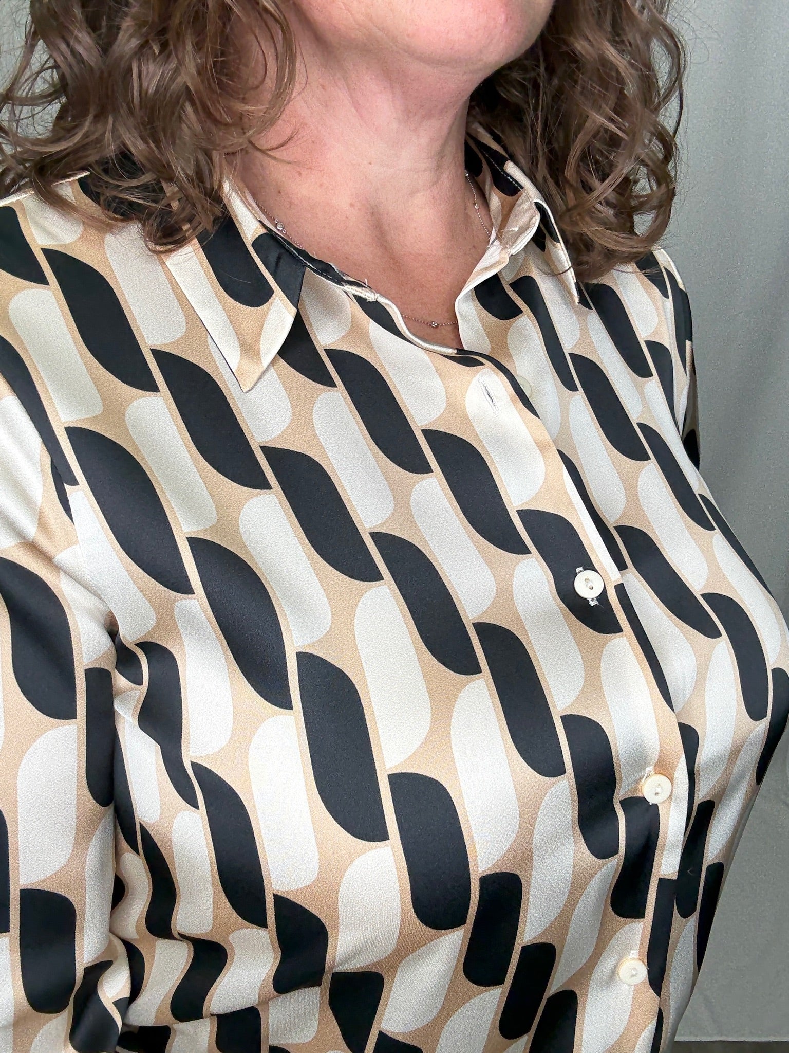 Printed Button Down Shirt