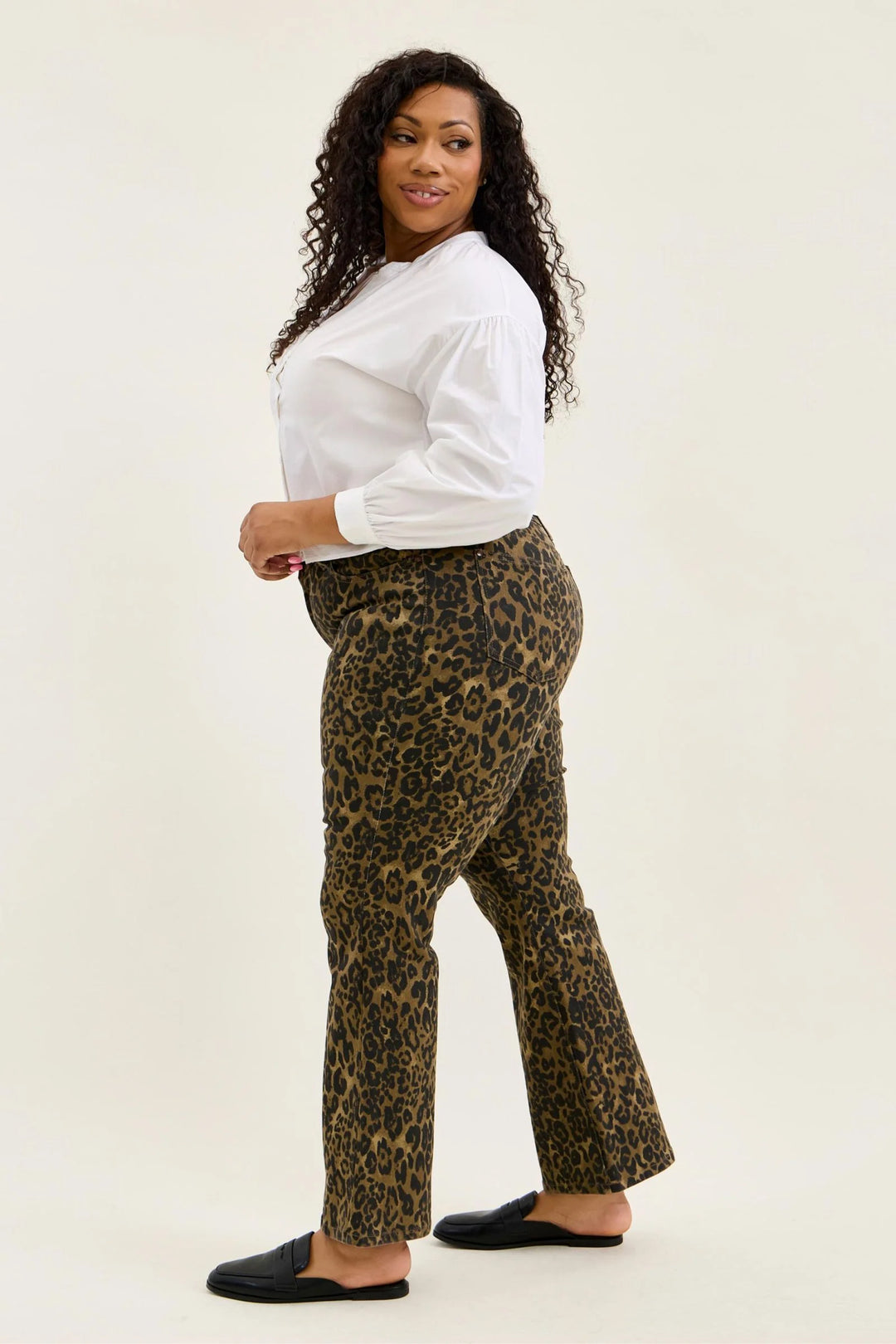Judy Blue High Waist Leopard Print Bootcut Jean