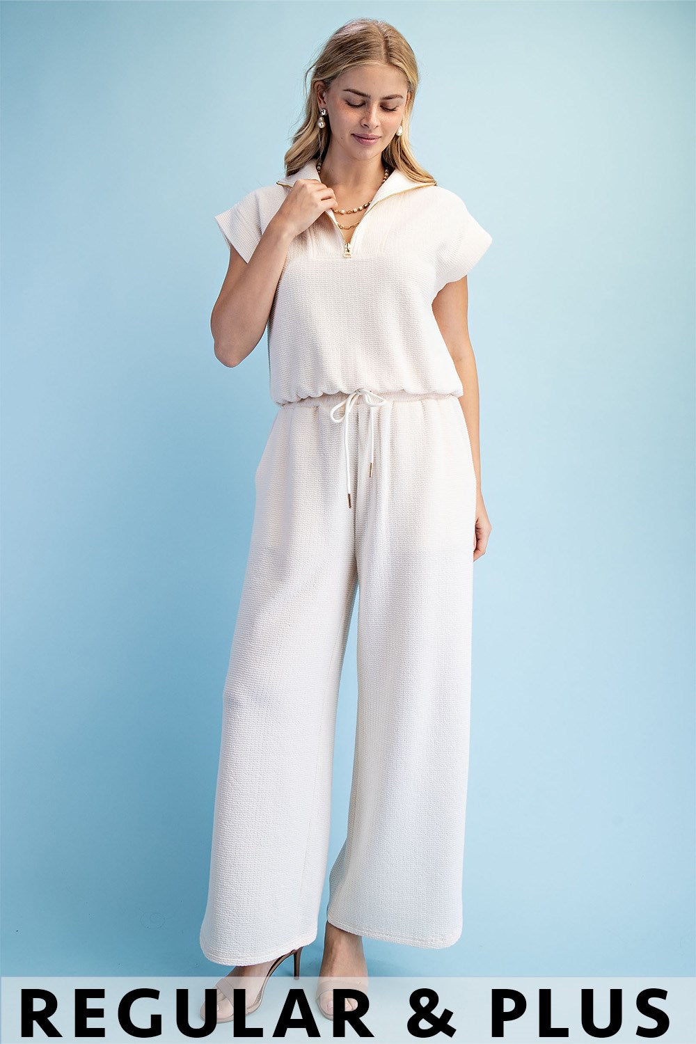 Textured Knit Pant Set