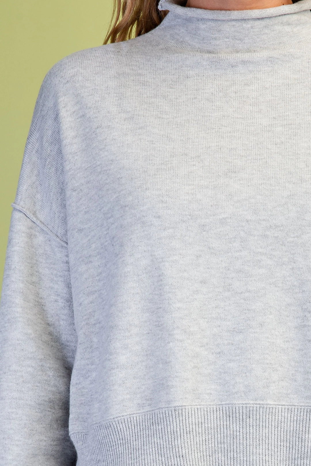 Roll-Neck Sweater with Seaming Details