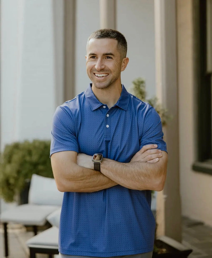 Indigo Squares Polo