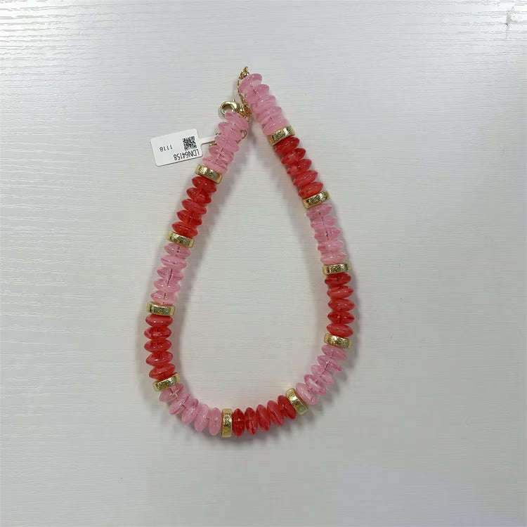 Jules Necklace- Pink